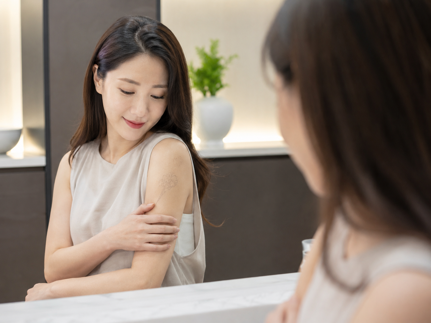 수원클리어 타투제거 작업 현장